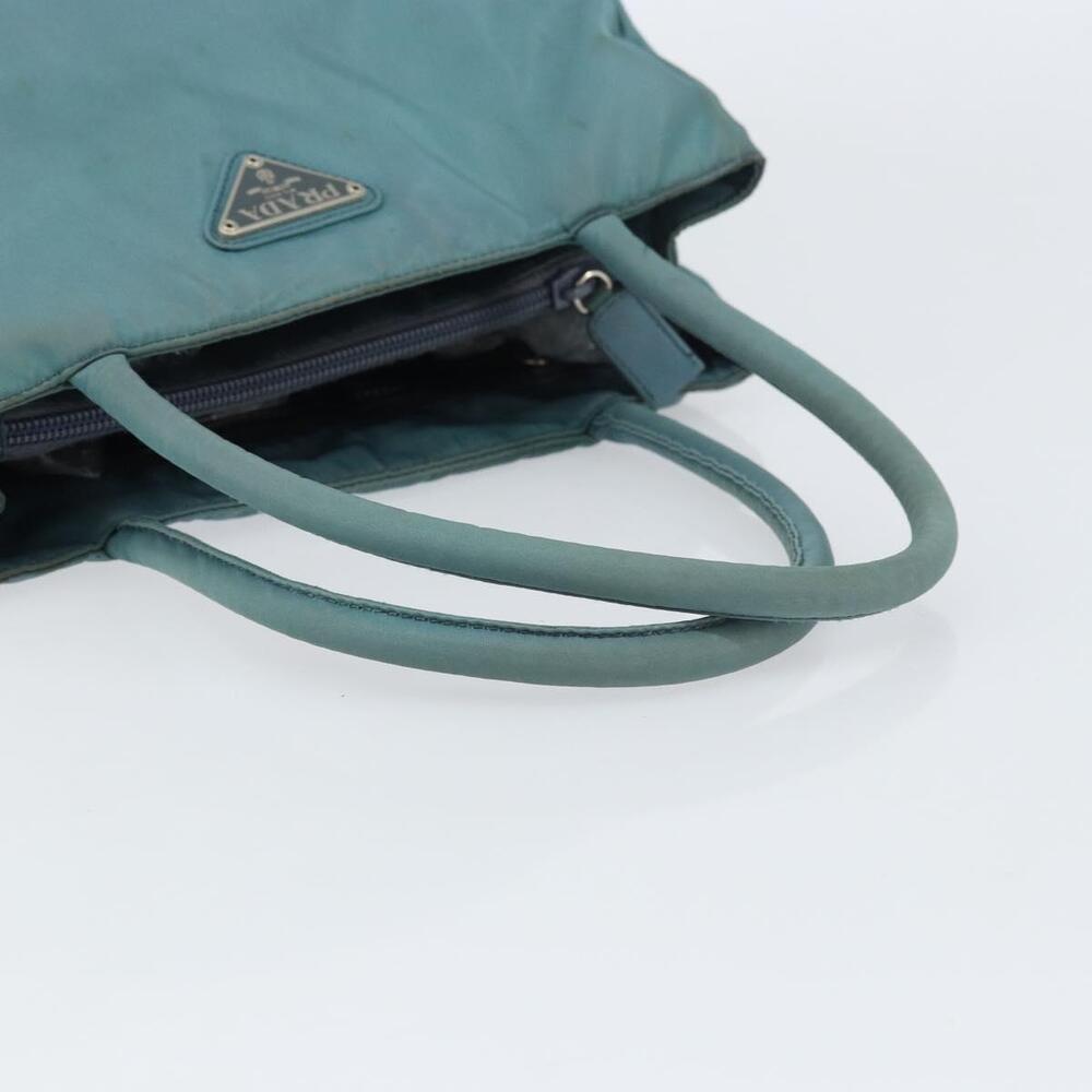 PRADA Hand Bag Nylon Blue Silver Auth 156387 - Picture 7 of 16
